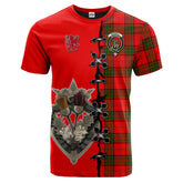 Maxwell Modern Tartan T-shirt - Lion Rampant And Celtic Thistle Style